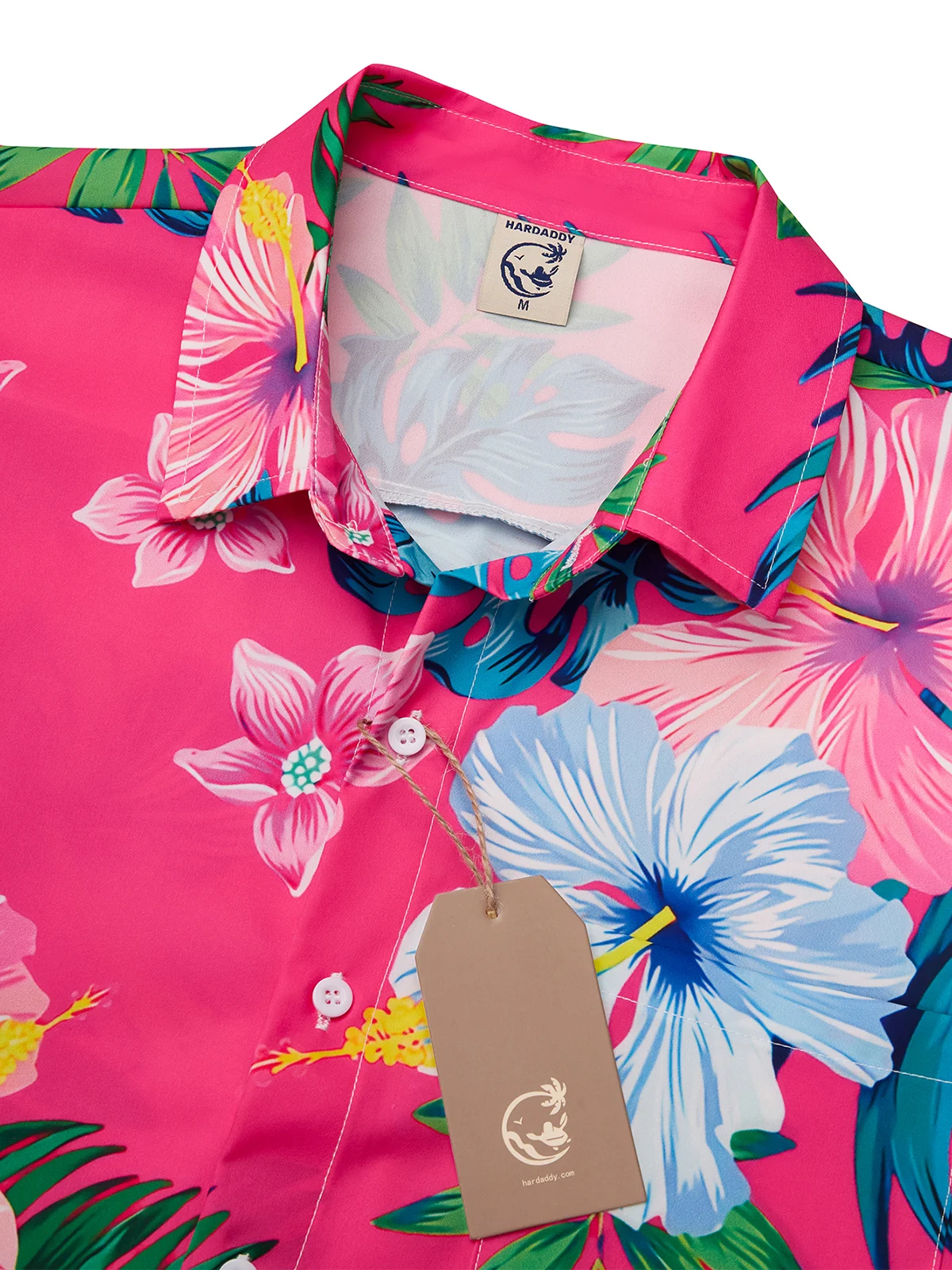 Hardaddy Floral Chest Pocket Short Sleeve Hawaiian Shirt