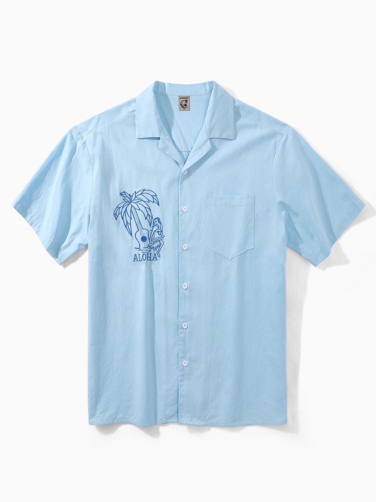 Hardaddy® Cotton Hula Girl Embroidered Aloha Shirt