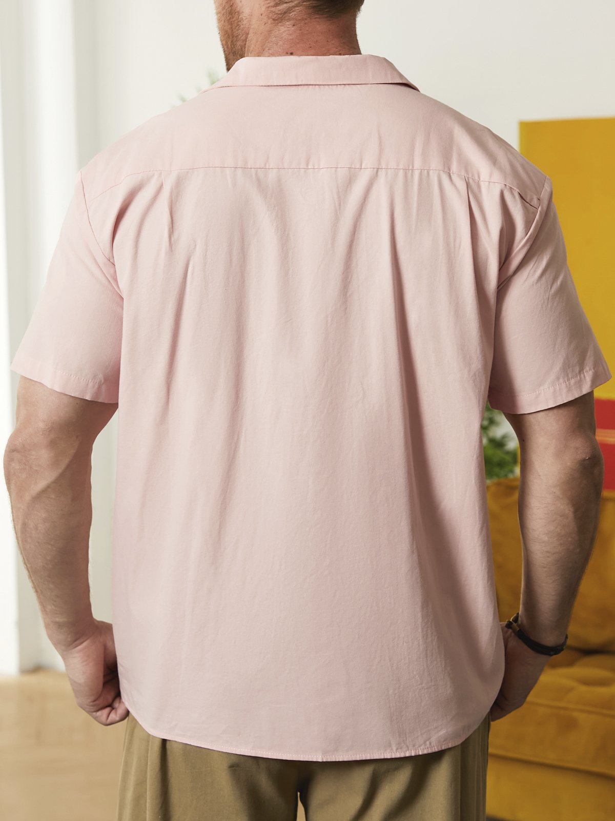 Hardaddy® Cotton Flamingo Embroidered Aloha Shirt