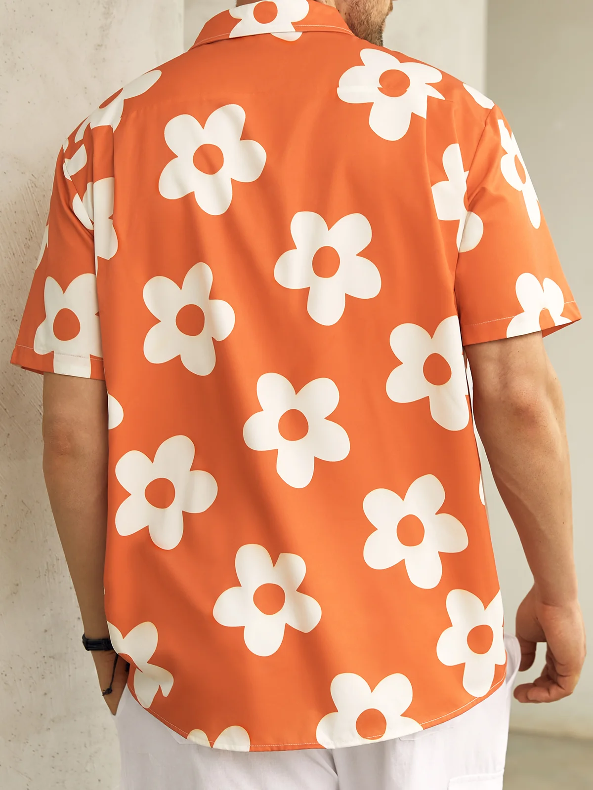 Hardaddy Floral Chest Pocket Short Sleeve Hawaiian Shirt