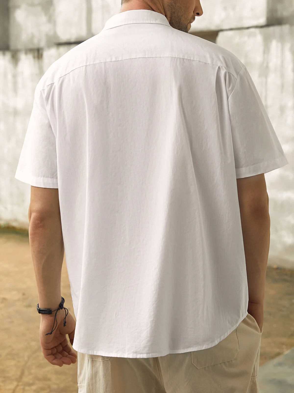 Hardaddy®Cotton Striped Short Sleeve Bowling Shirt