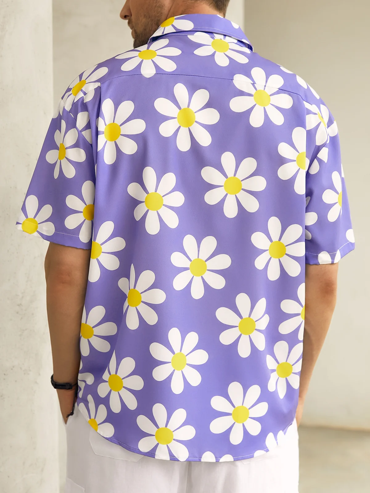 Hardaddy Floral Chest Pocket Short Sleeve Hawaiian Shirt
