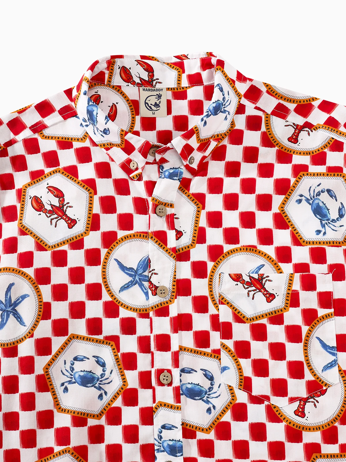 Hardaddy® Cotton Plaid Marine Life Oxford Shirt
