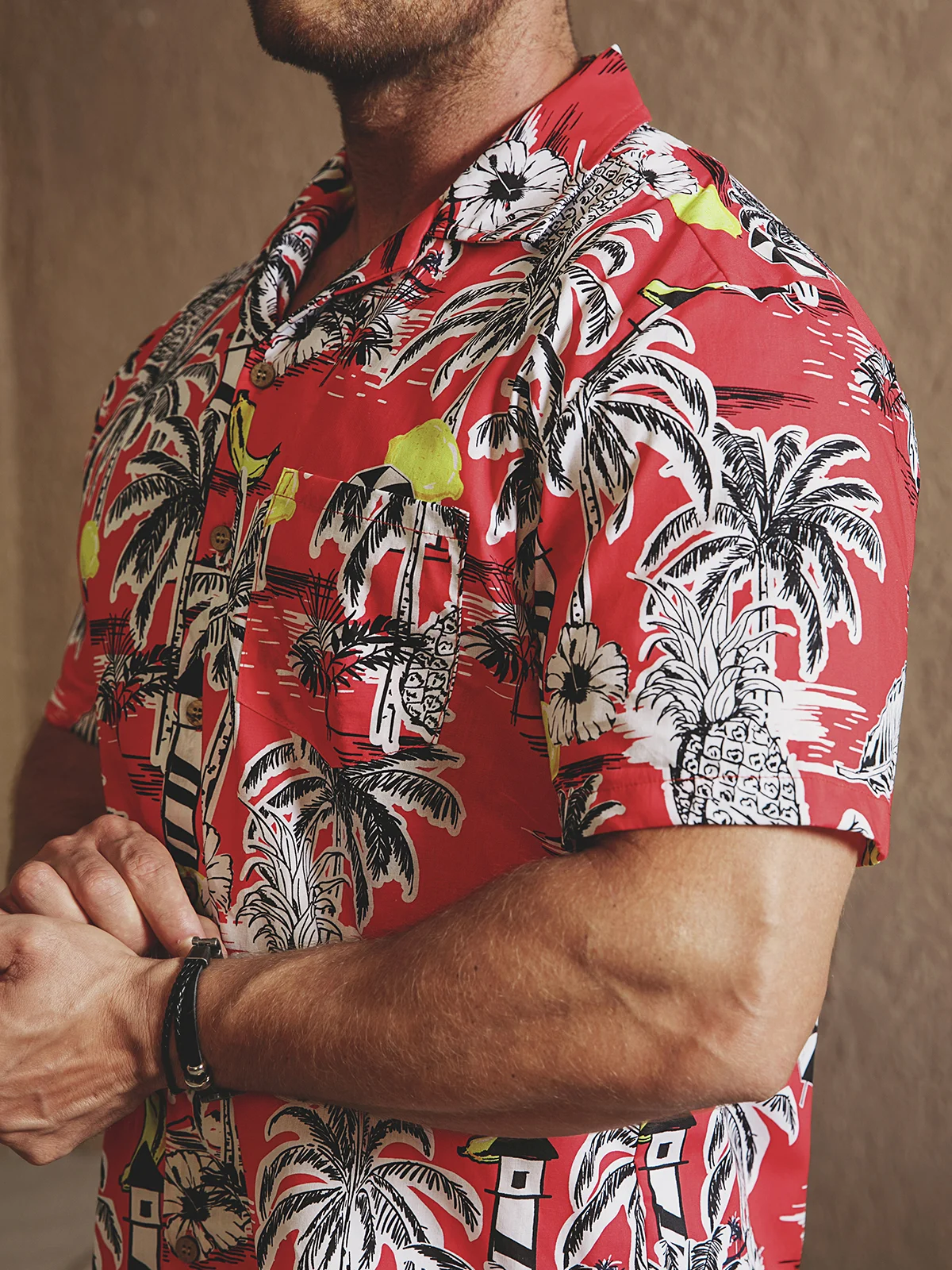 Hardaddy® Cotton Fancy Palm Aloha Shirt