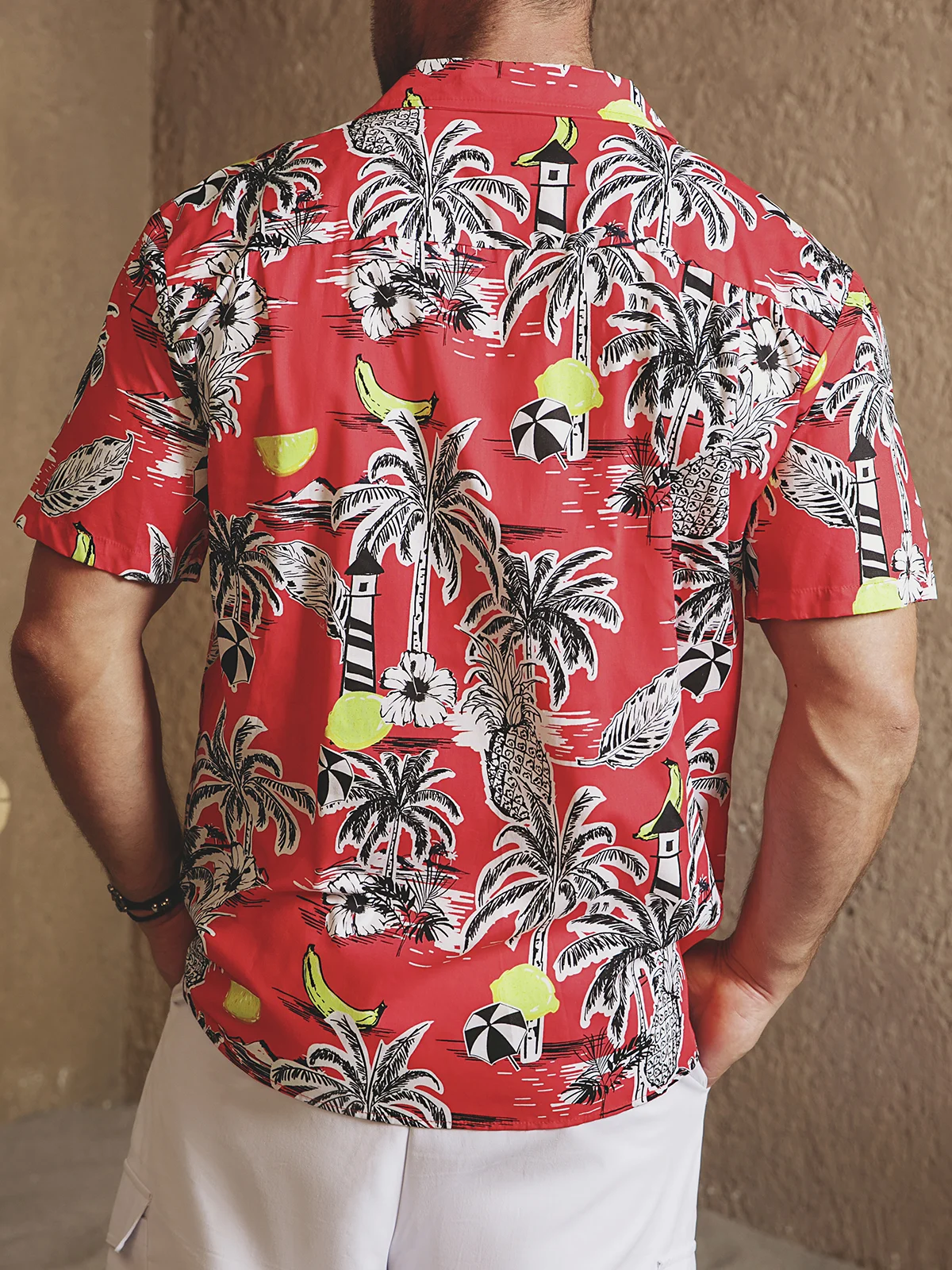 Hardaddy® Cotton Fancy Palm Aloha Shirt