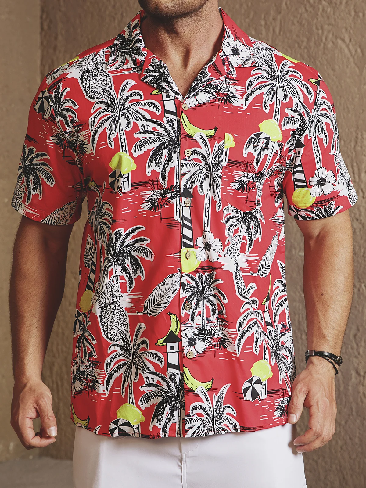 Hardaddy® Cotton Fancy Palm Aloha Shirt