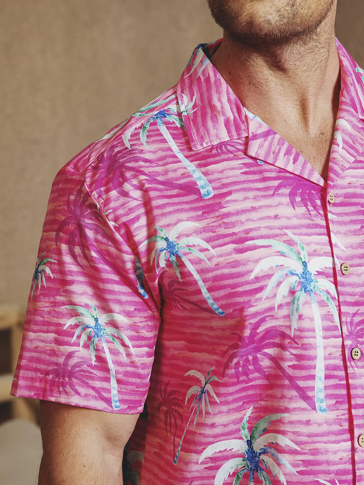 Hardaddy® Cotton Palm Tree Aloha Shirt