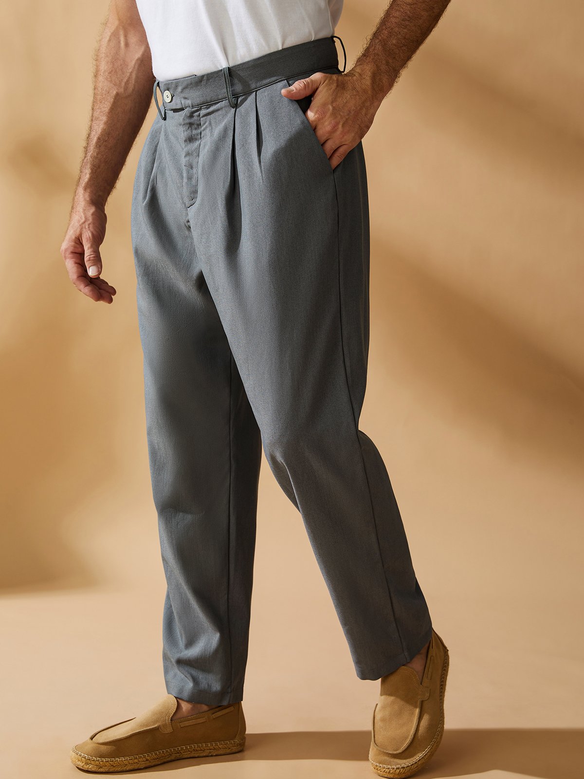 Hardaddy Plain Relaxed Flat-front Pants