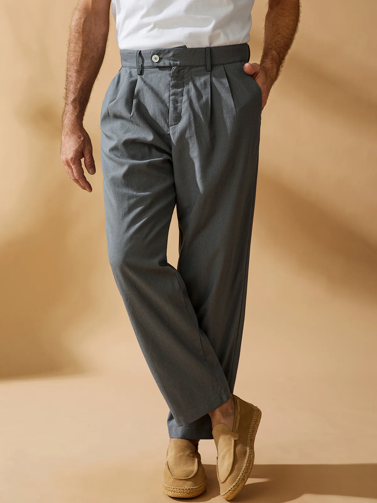 Hardaddy Plain Relaxed Flat-front Pants