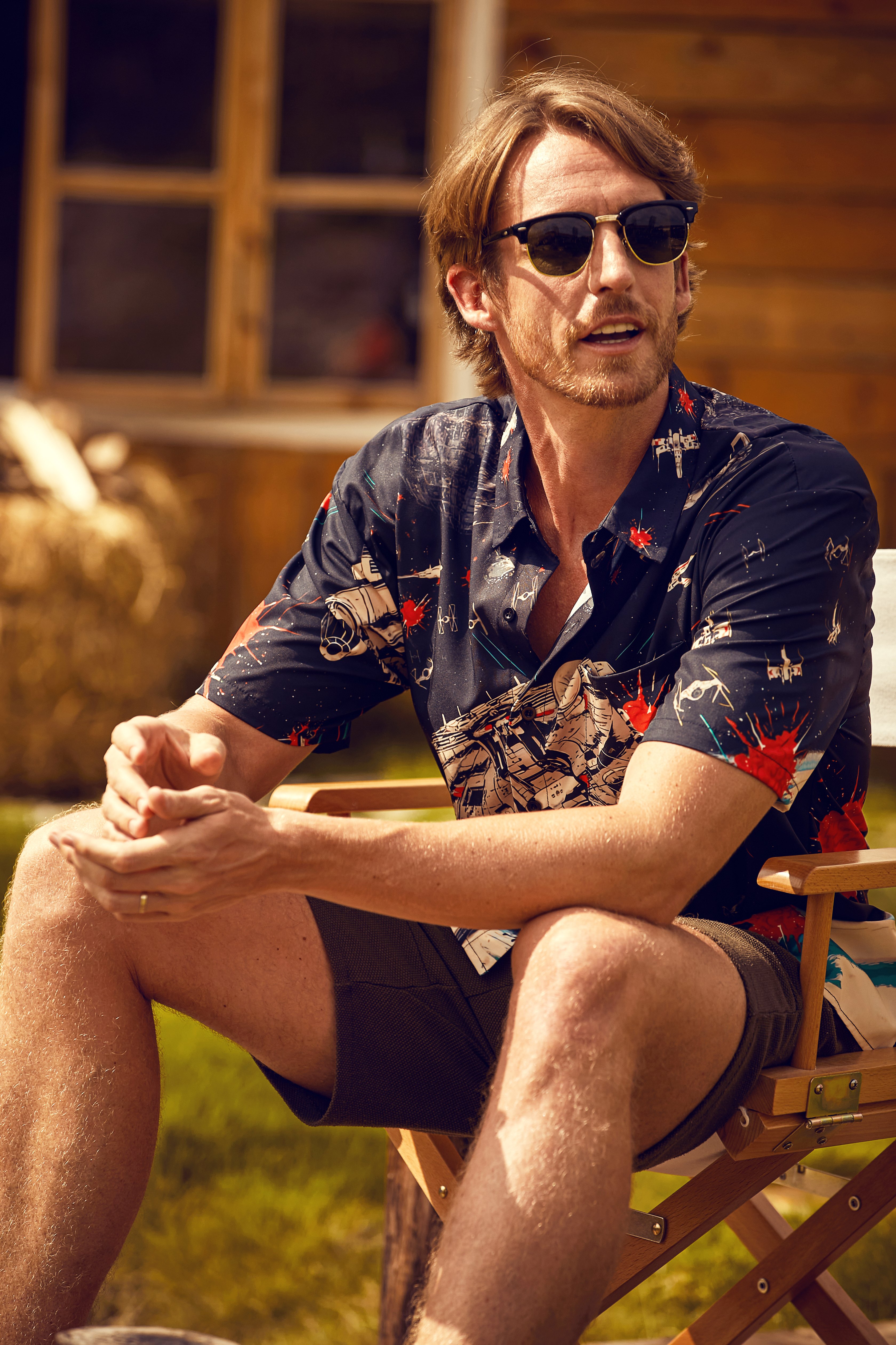 Hardaddy Spaceship Chest Pocket Short Sleeve Shirt
