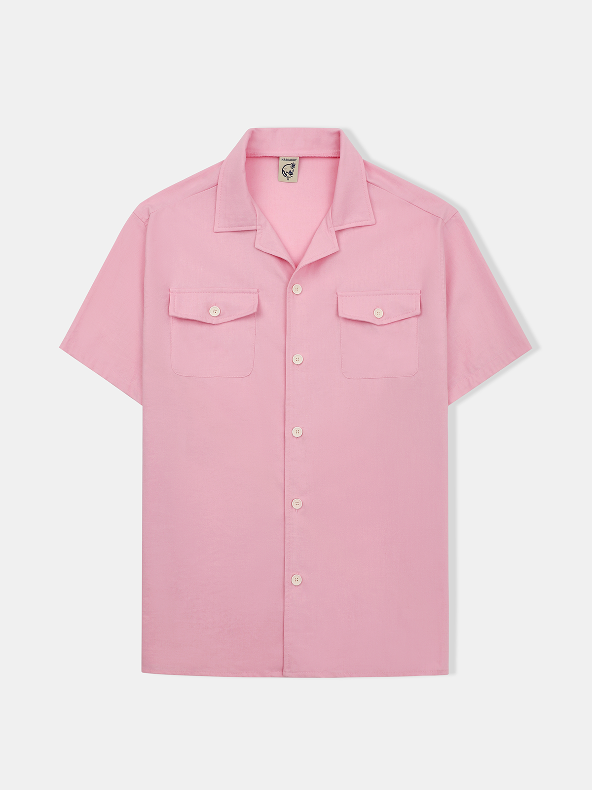Hardaddy® Cotton Plain Flap Pockets Short Sleeve Casual Shirt