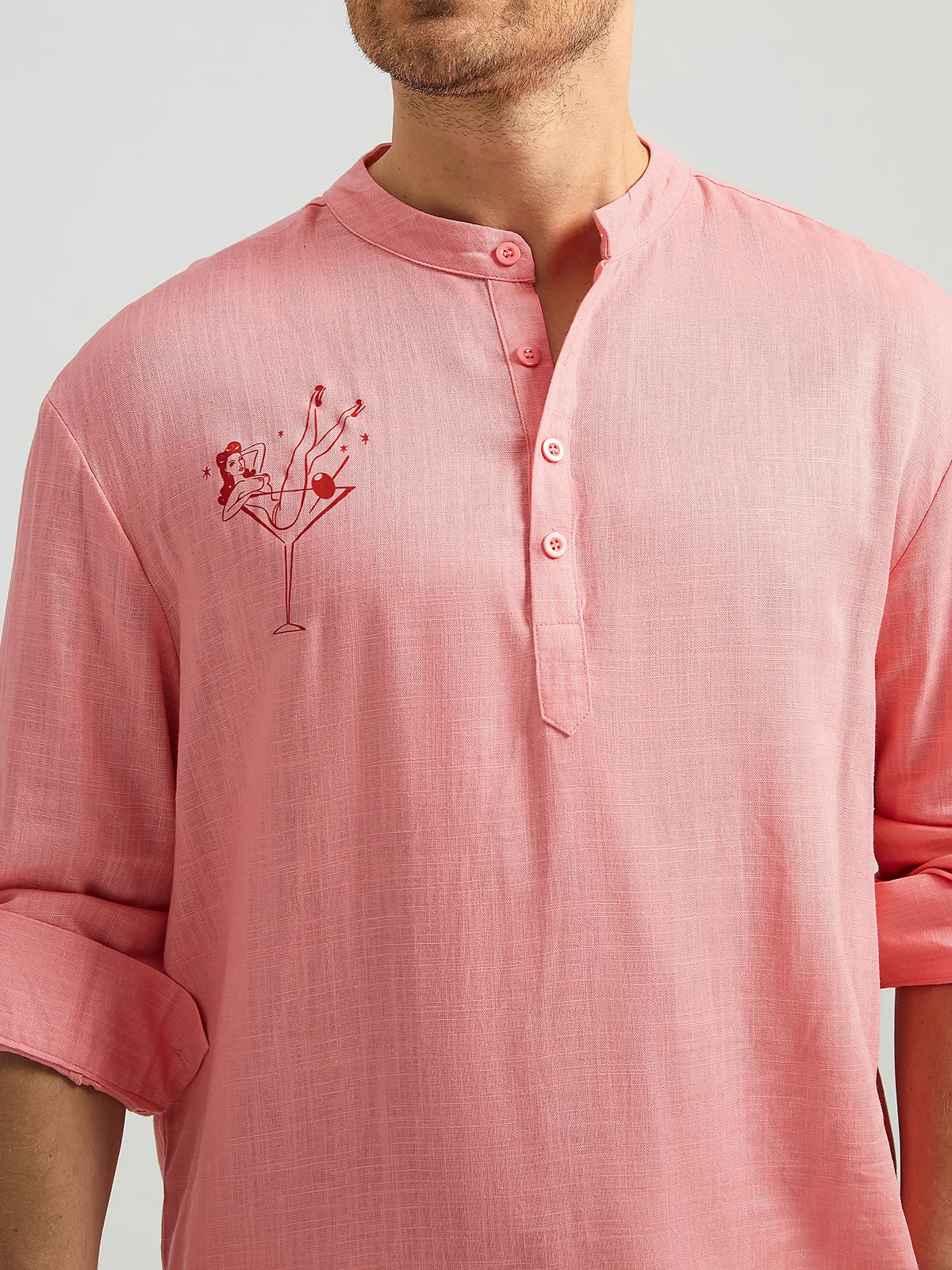 Hardaddy Cotton Cocktail Girl Long Sleeve Casual Shirt