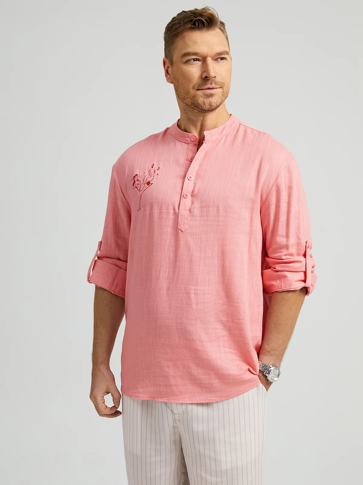 Hardaddy Cotton Cocktail Girl Long Sleeve Casual Shirt