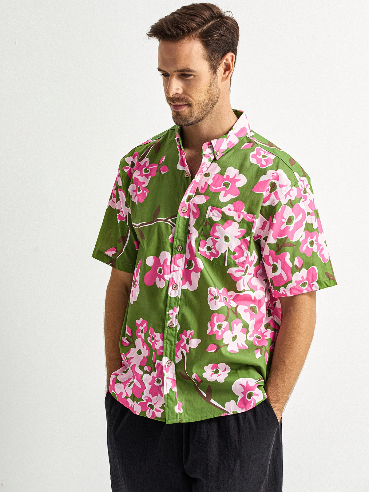 Hardaddy® Cotton Floral Oxford Shirt