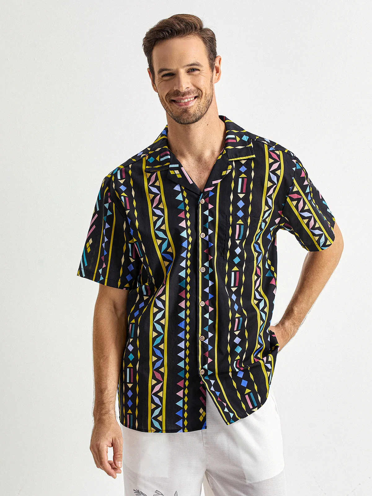 Hardaddy® Cotton Geomatric Resort Shirt