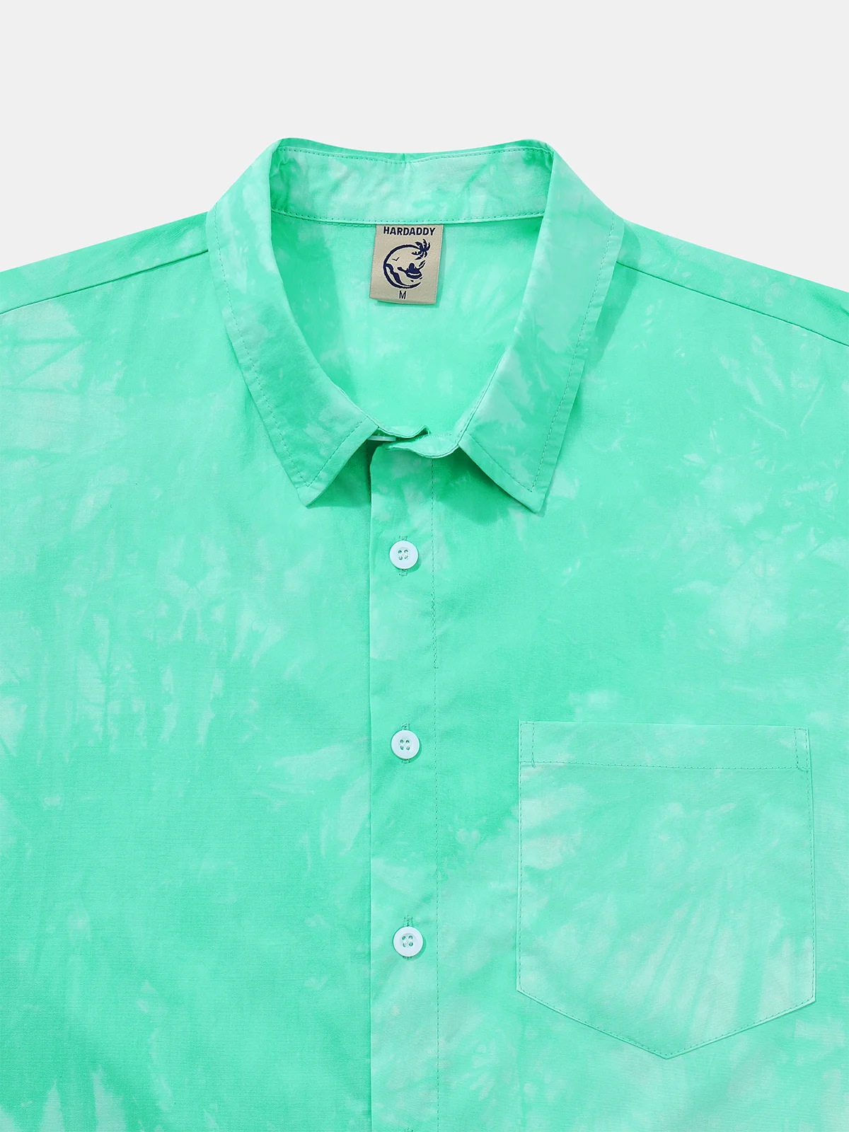 Hardaddy Cotton Gradient Color Chest Pocket Long Sleeve Casual Shirt