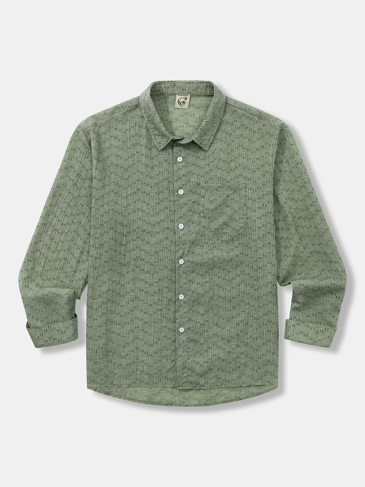 Hardaddy Cotton Chest Pocket Long Sleeve Casual Shirt