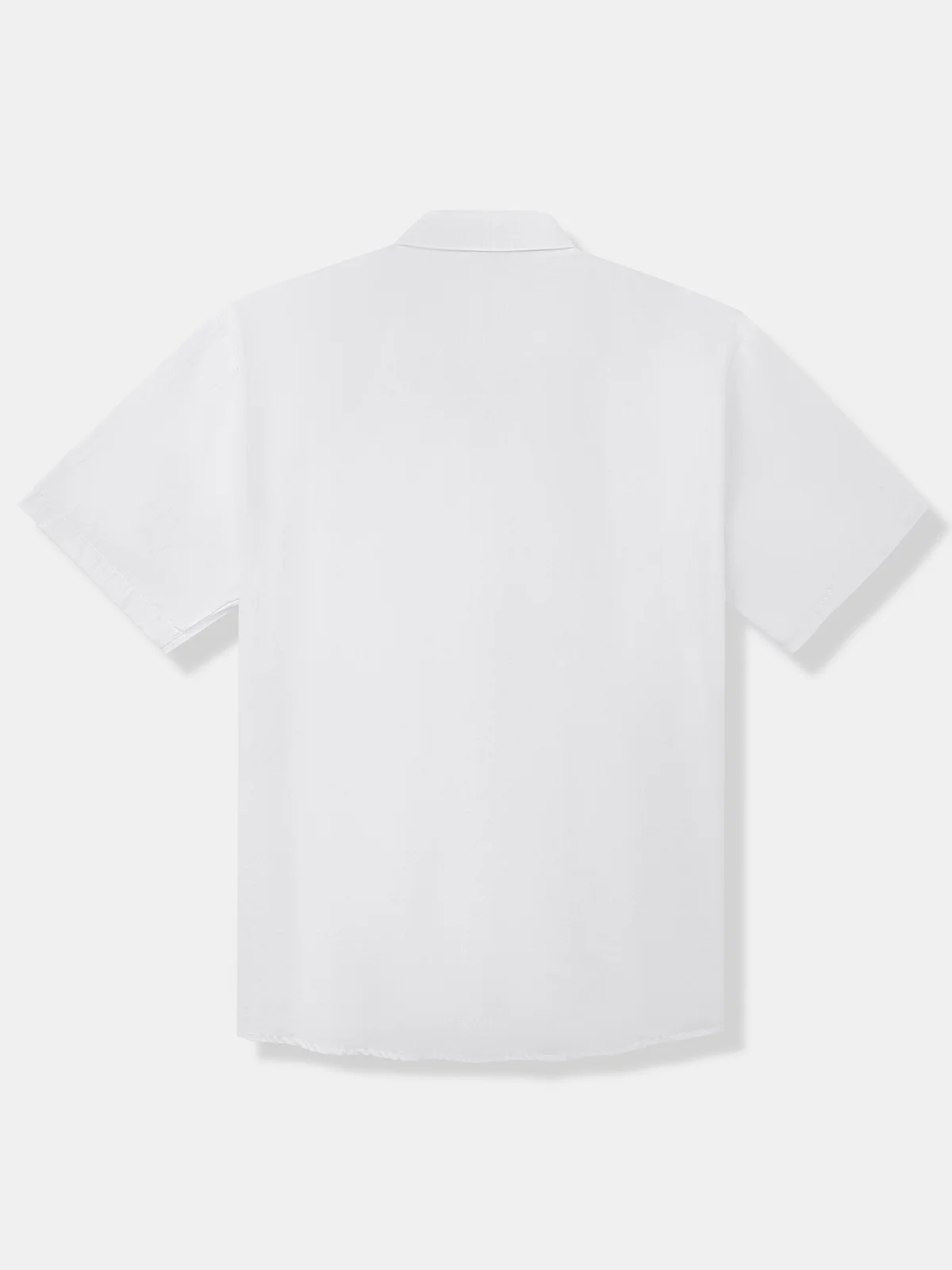 Hardaddy Geometric Stripes Contrast Color Chest Pocket Short Sleeve Casual Shirt