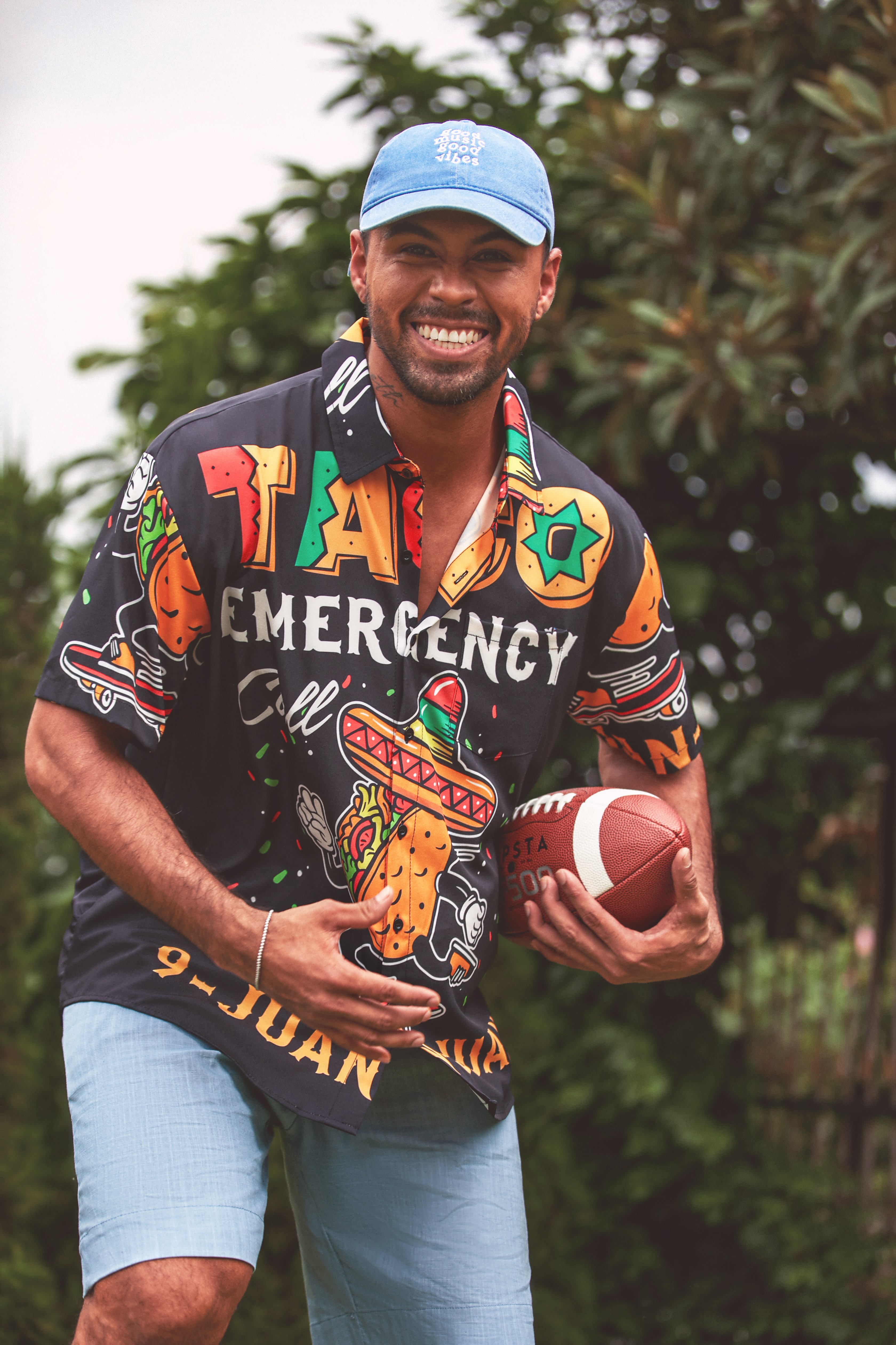 Hardaddy Mexican Taco Cinco de Mayo Chest Pocket Short Sleeve Casual Shirt