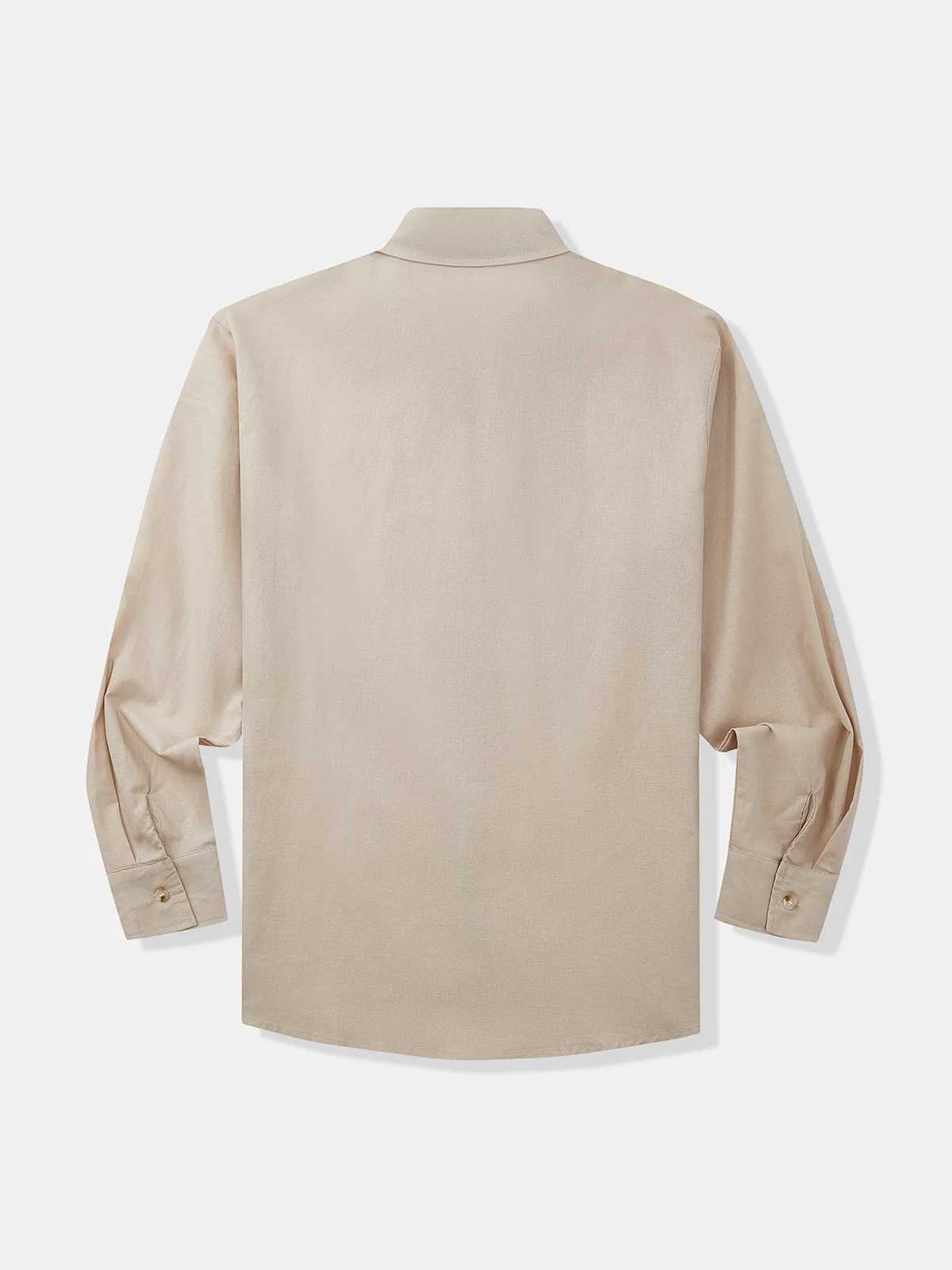 Hardaddy Cotton Coconut Tree Print Long Sleeve Casual Shirt