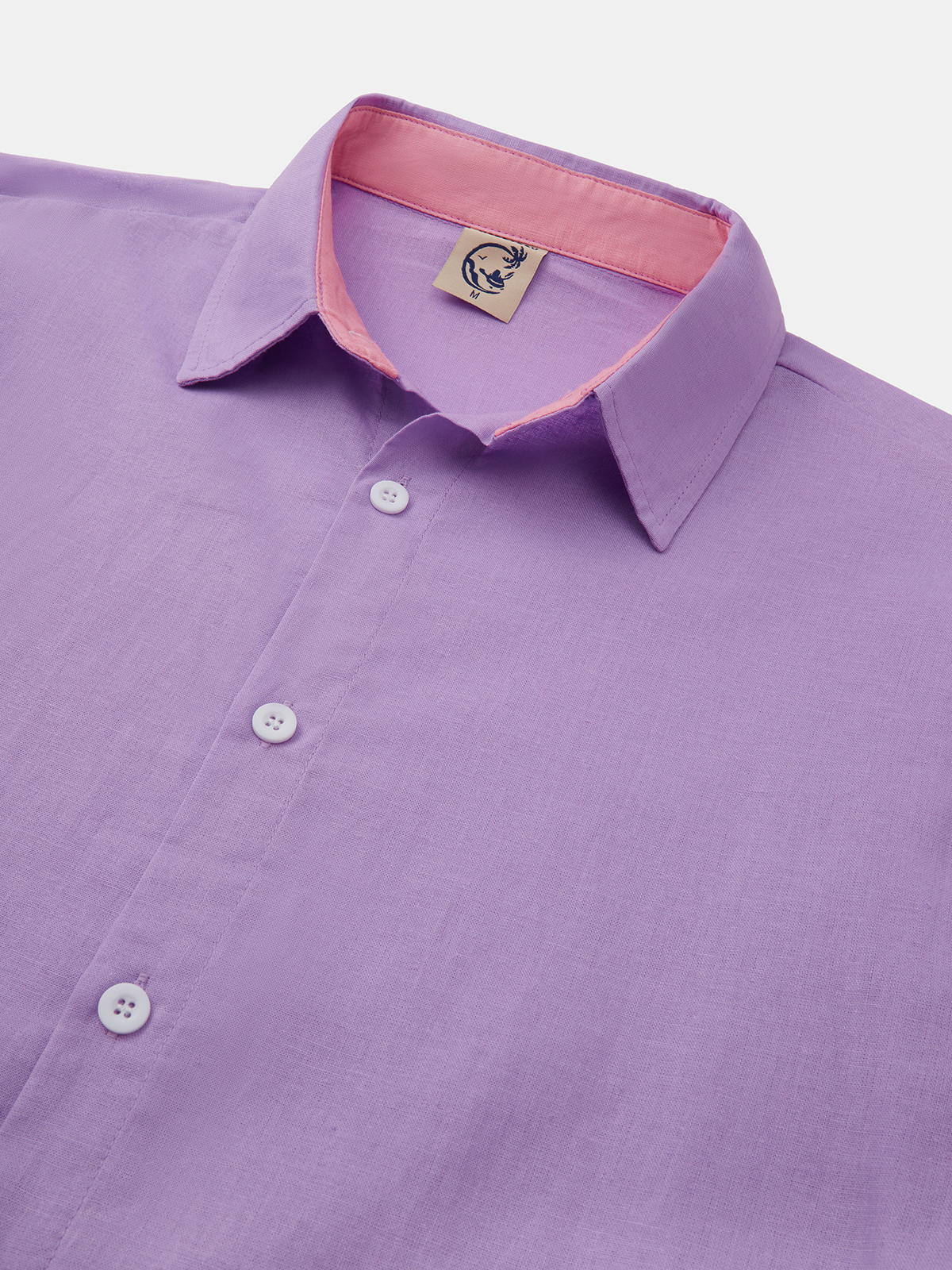 Hardaddy Cotton Contrast Color Long Sleeve Casual Shirt