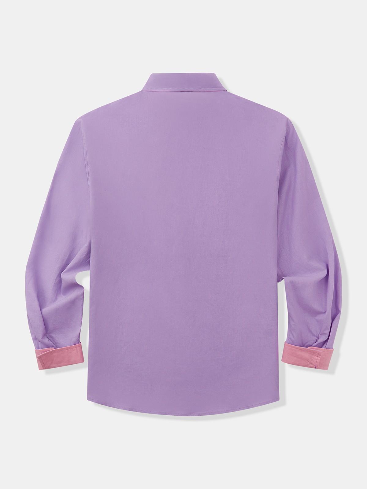 Hardaddy Cotton Contrast Color Long Sleeve Casual Shirt
