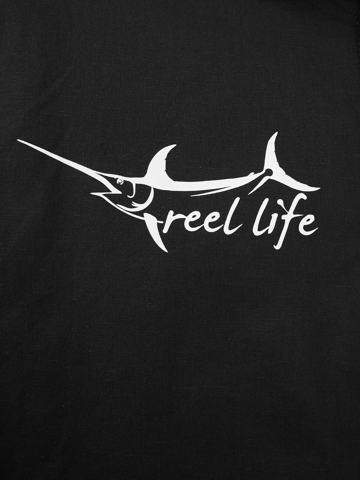 Hardaddy Cotton Sailfish Print Long Sleeve Casual Shirt