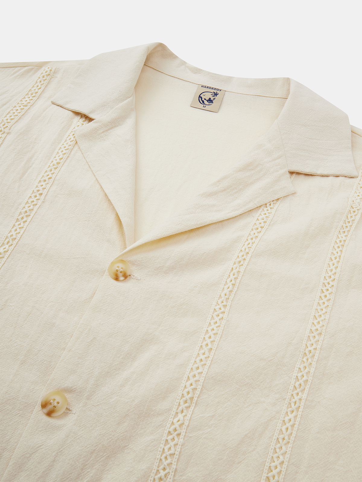 Hardaddy Cotton Plain Long Sleeve Casual  Guayabera Shirt