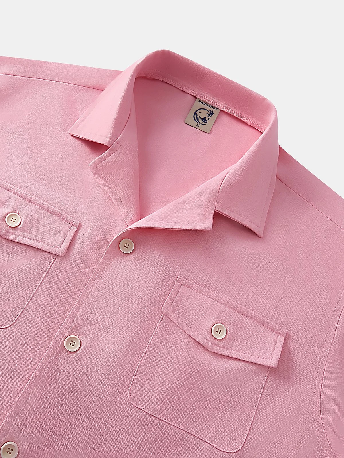 Hardaddy® Cotton Plain Flap Pockets Short Sleeve Casual Shirt