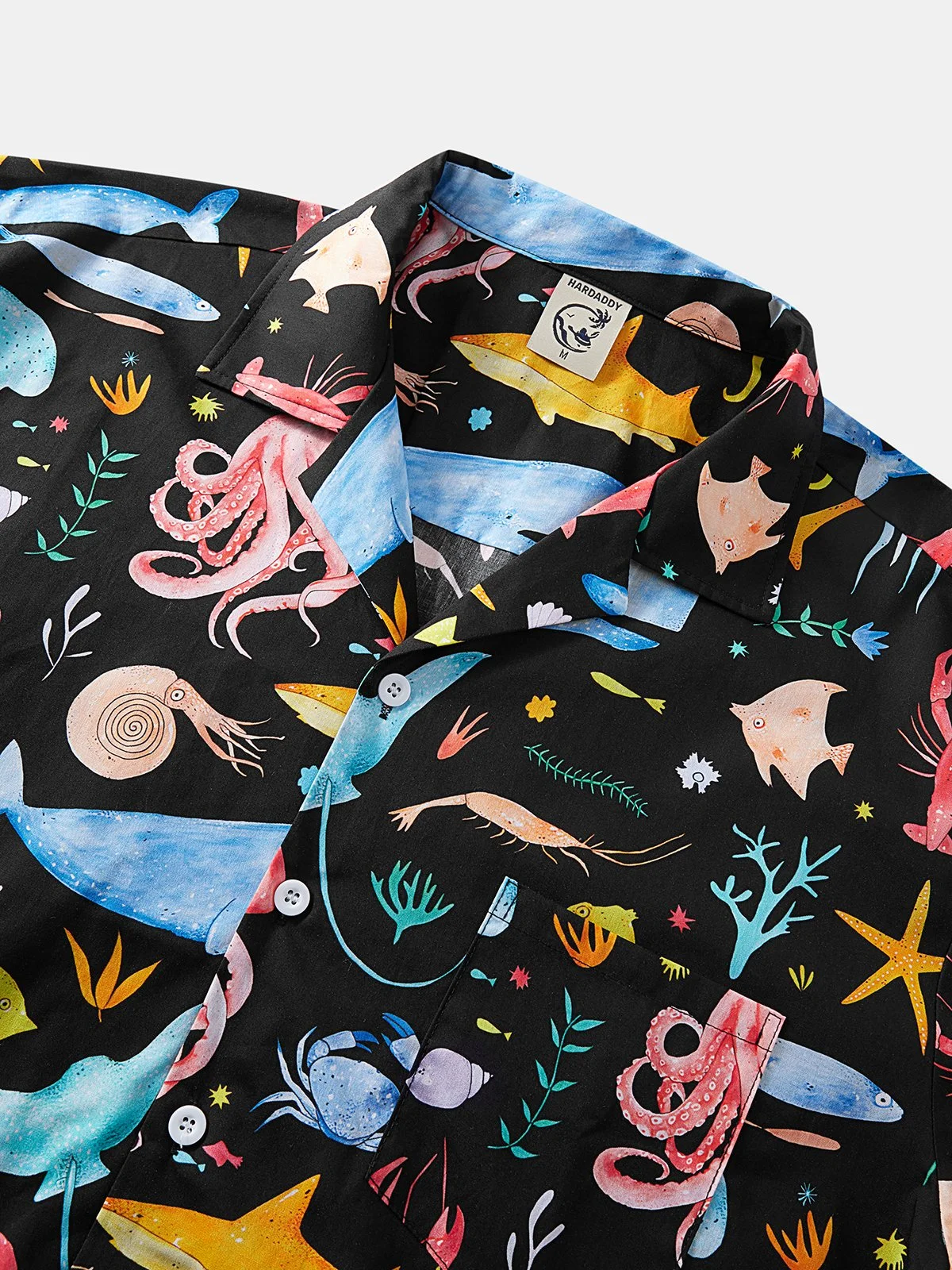 Hardaddy® Cotton Marine Life Aloha Shirt