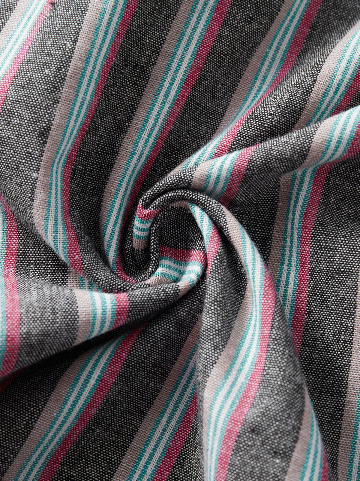 Hardaddy Cotton Striped Casual Cropped Pants