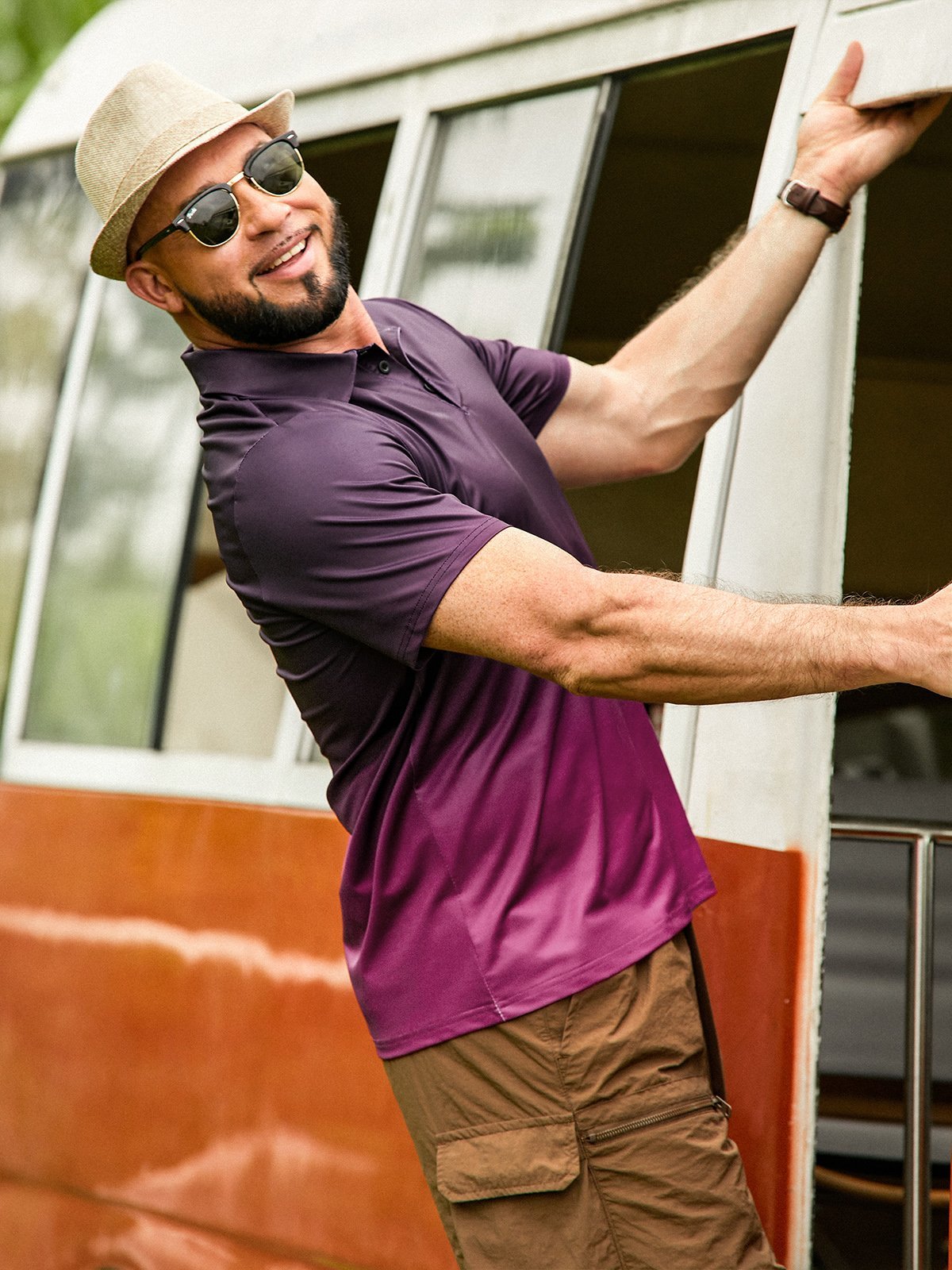 Hardaddy Moisture-wicking Golf Polo Gradient Color