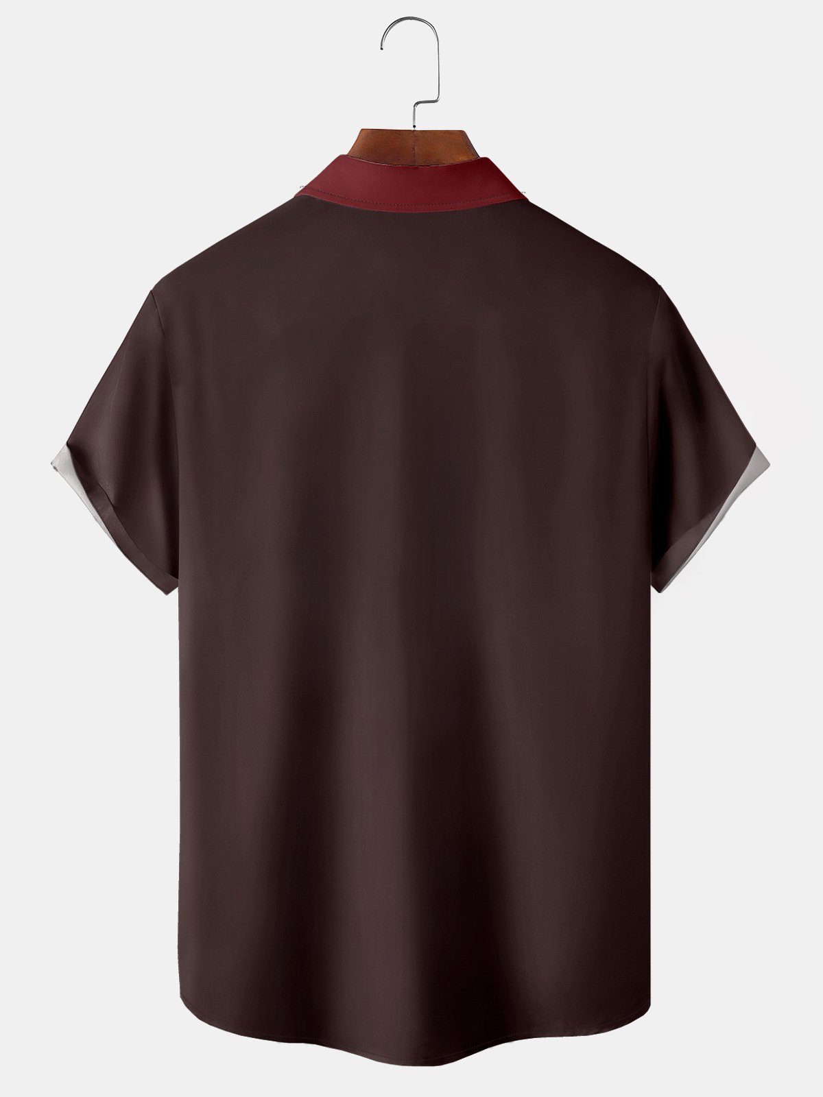 Mens Classic Front Buttons Soft Breathable Chest Pocket Casual Bowling Shirt
