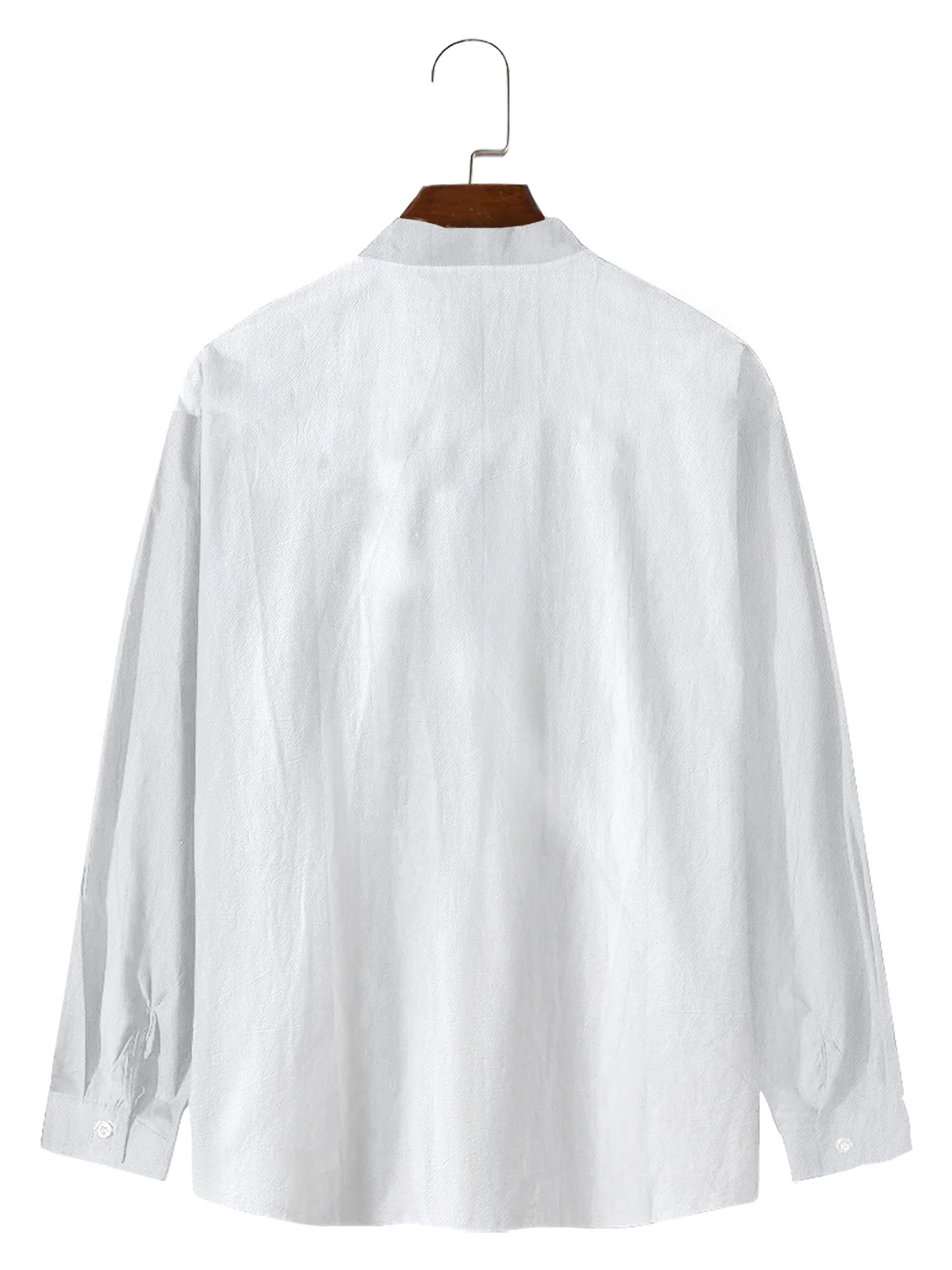 Clean color long sleeve shirt, casual style cotton shirt with lapel