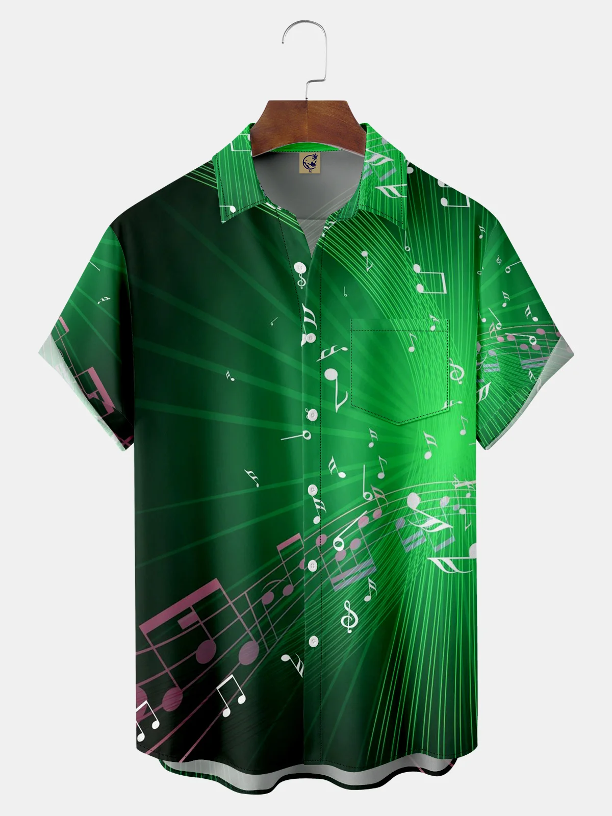 Music Chest Pocket Short Sleeve Shirt