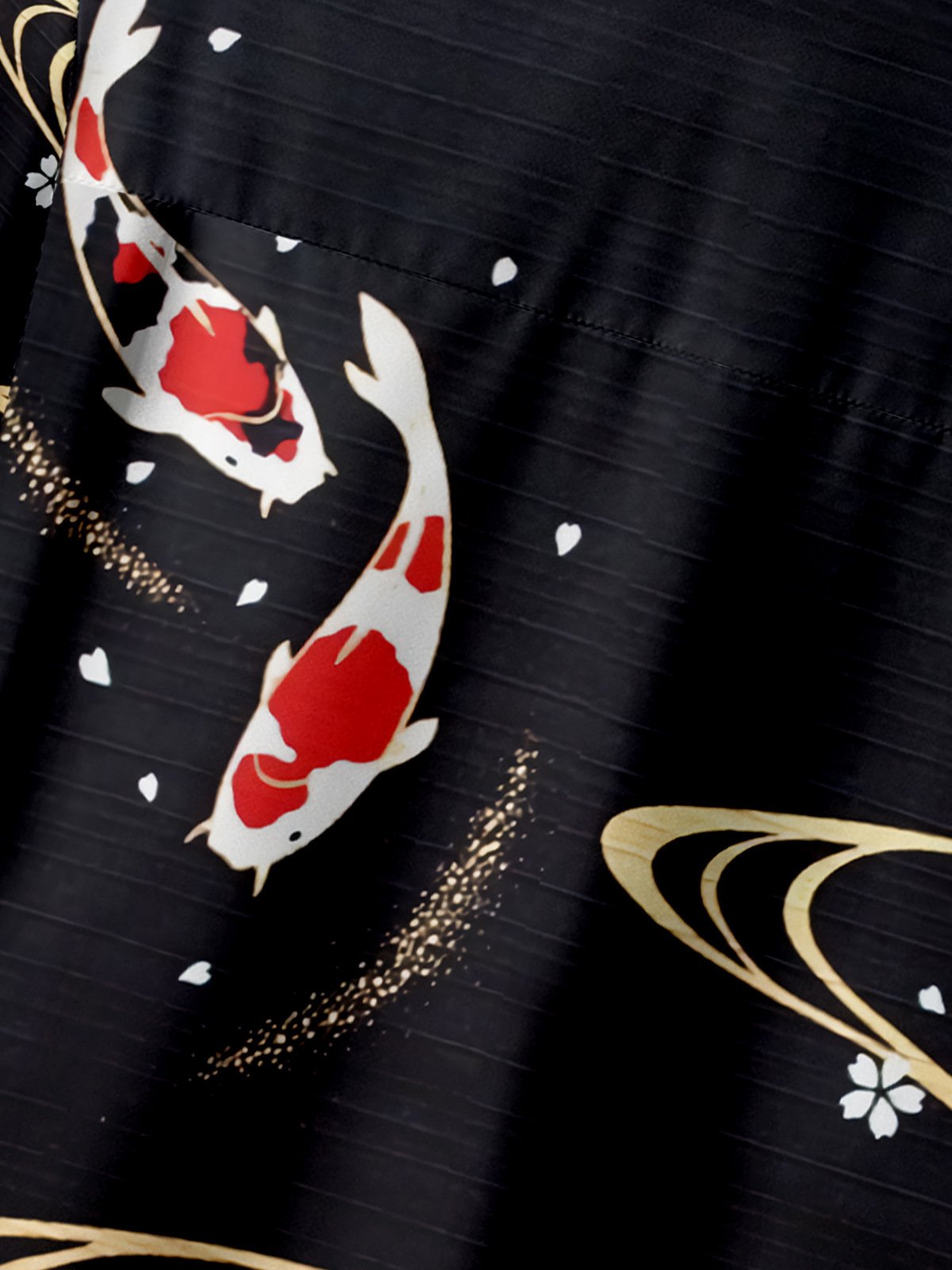 Japanese Koi Chest Pocket Short Sleeve Shirt