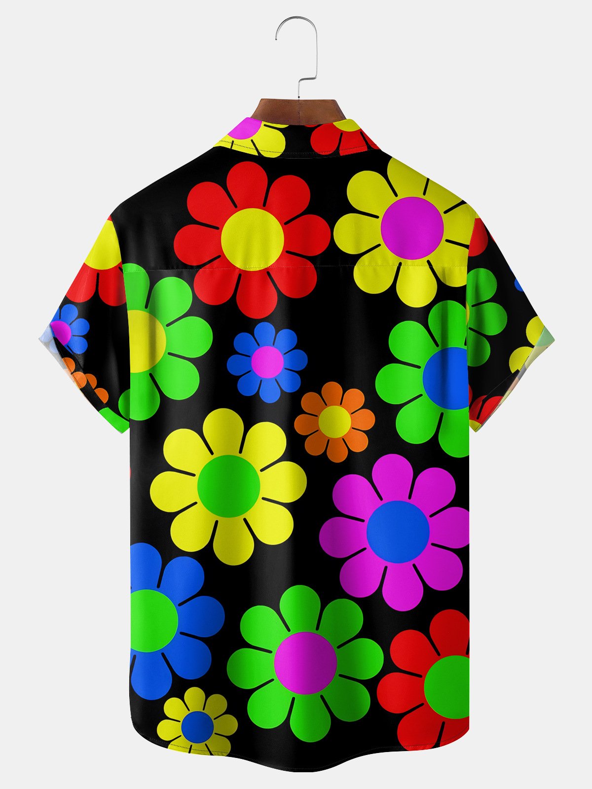 Hardaddy Flowers Chest Pocket Short Sleeve Hawaiian Shirt