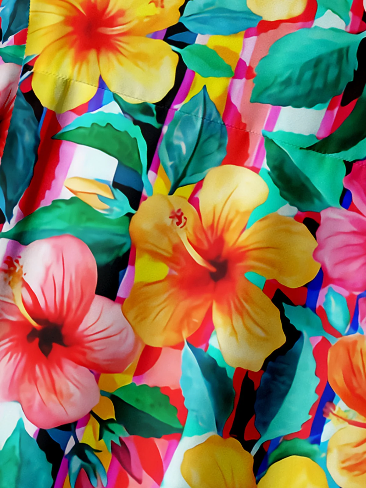 Hardaddy Floral Chest Pocket Short Sleeve Hawaiian Shirt