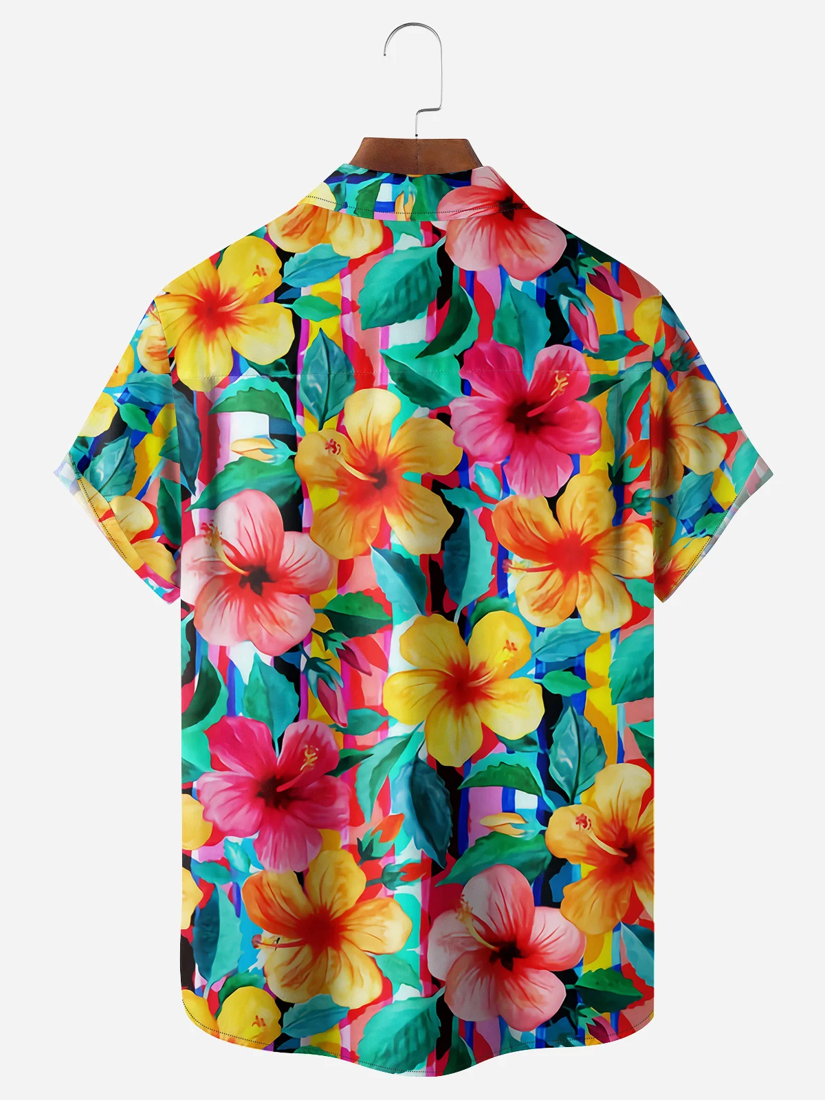 Hardaddy Floral Chest Pocket Short Sleeve Hawaiian Shirt