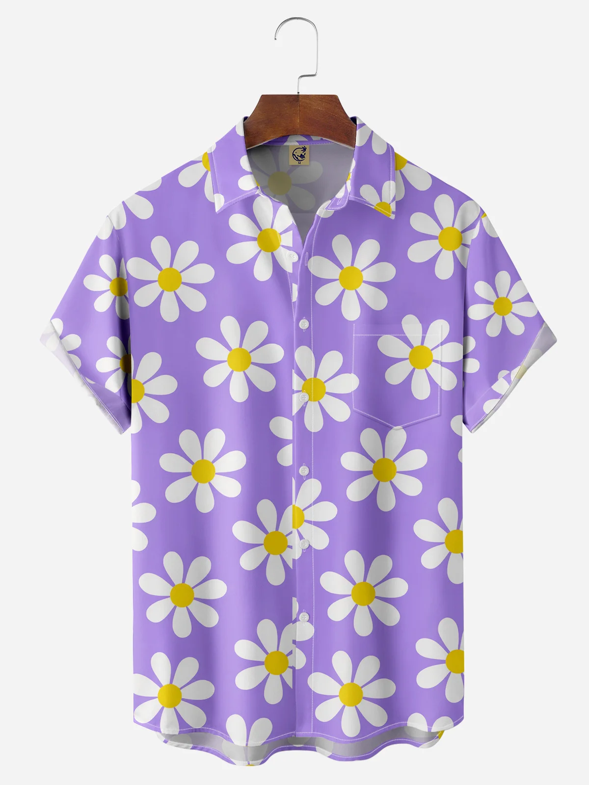 Hardaddy Floral Chest Pocket Short Sleeve Hawaiian Shirt
