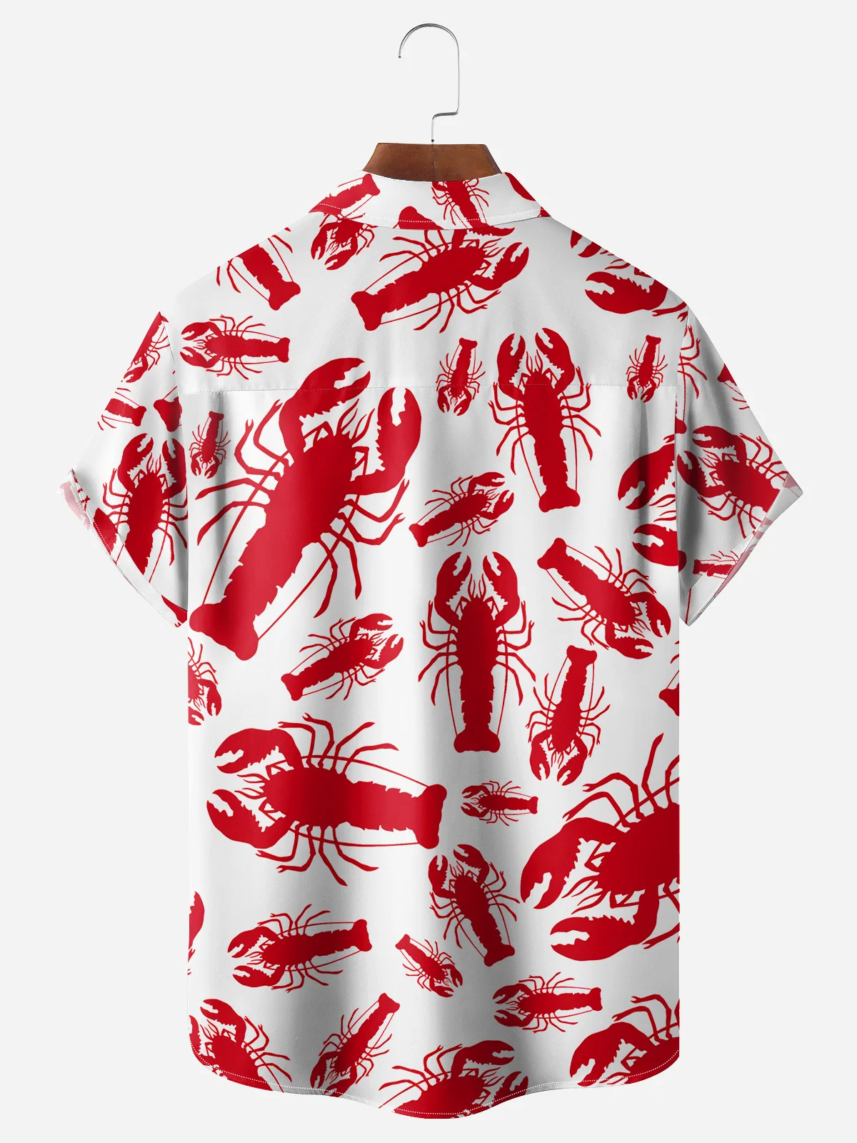 Hardaddy Lobster Chest Pocket Short Sleeve Hawaiian Shirt
