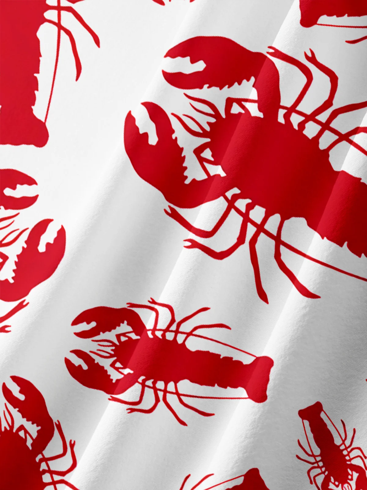 Hardaddy Lobster Chest Pocket Short Sleeve Hawaiian Shirt