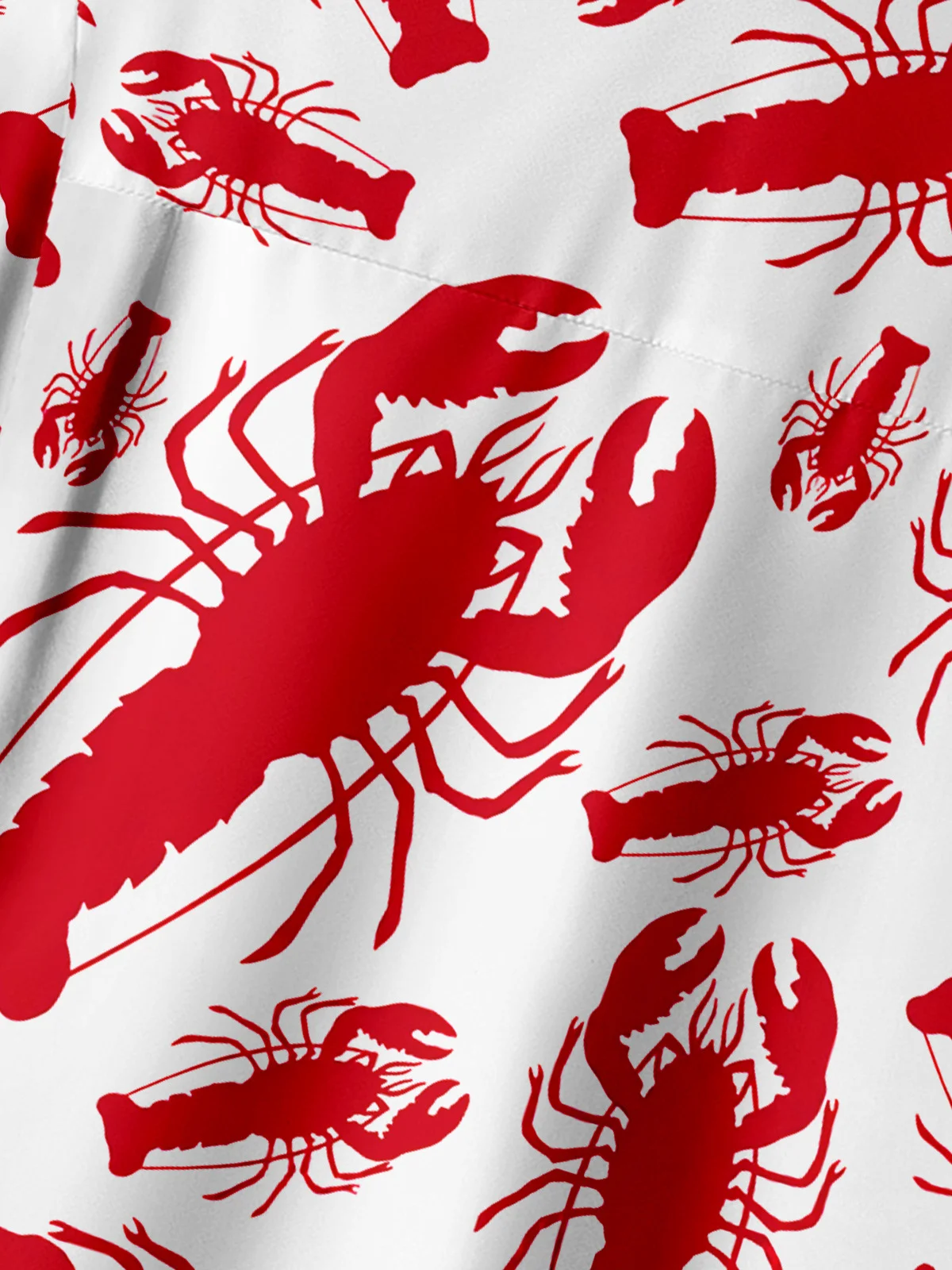 Hardaddy Lobster Chest Pocket Short Sleeve Hawaiian Shirt
