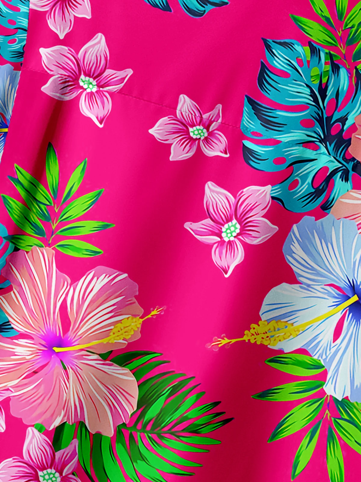 Hardaddy Floral Chest Pocket Short Sleeve Hawaiian Shirt
