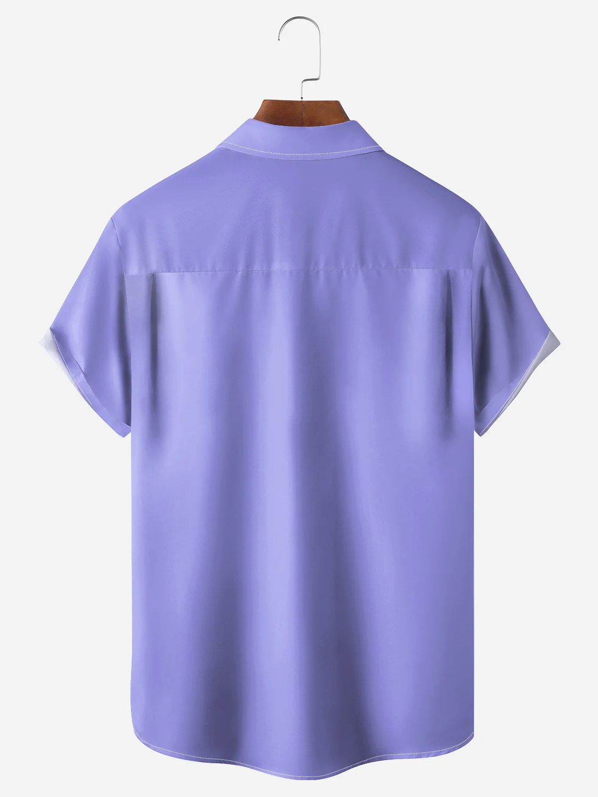 Hardaddy Geometric Stripe Chest Pocket Short Sleeve Casual Shirt