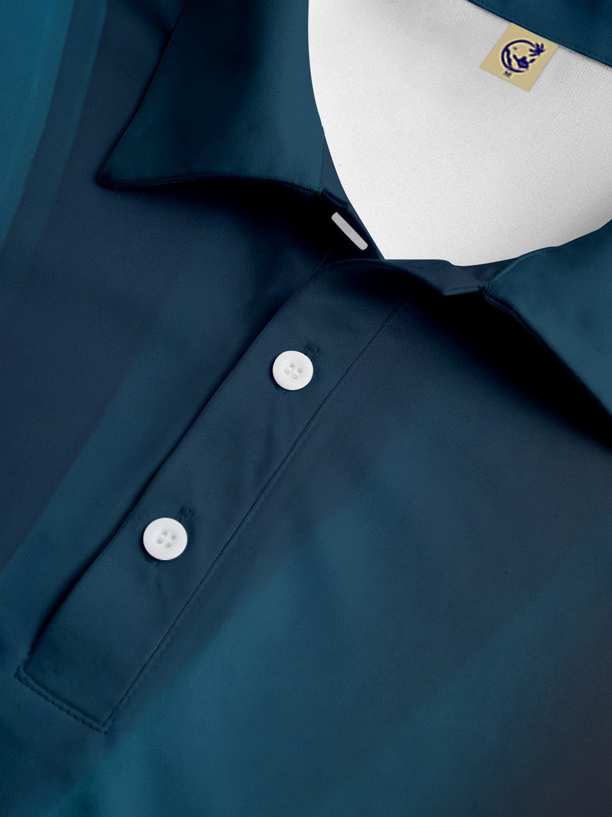 Hardaddy 3D Gradient Abstract Stripe Button Short Sleeve Polo Shirt