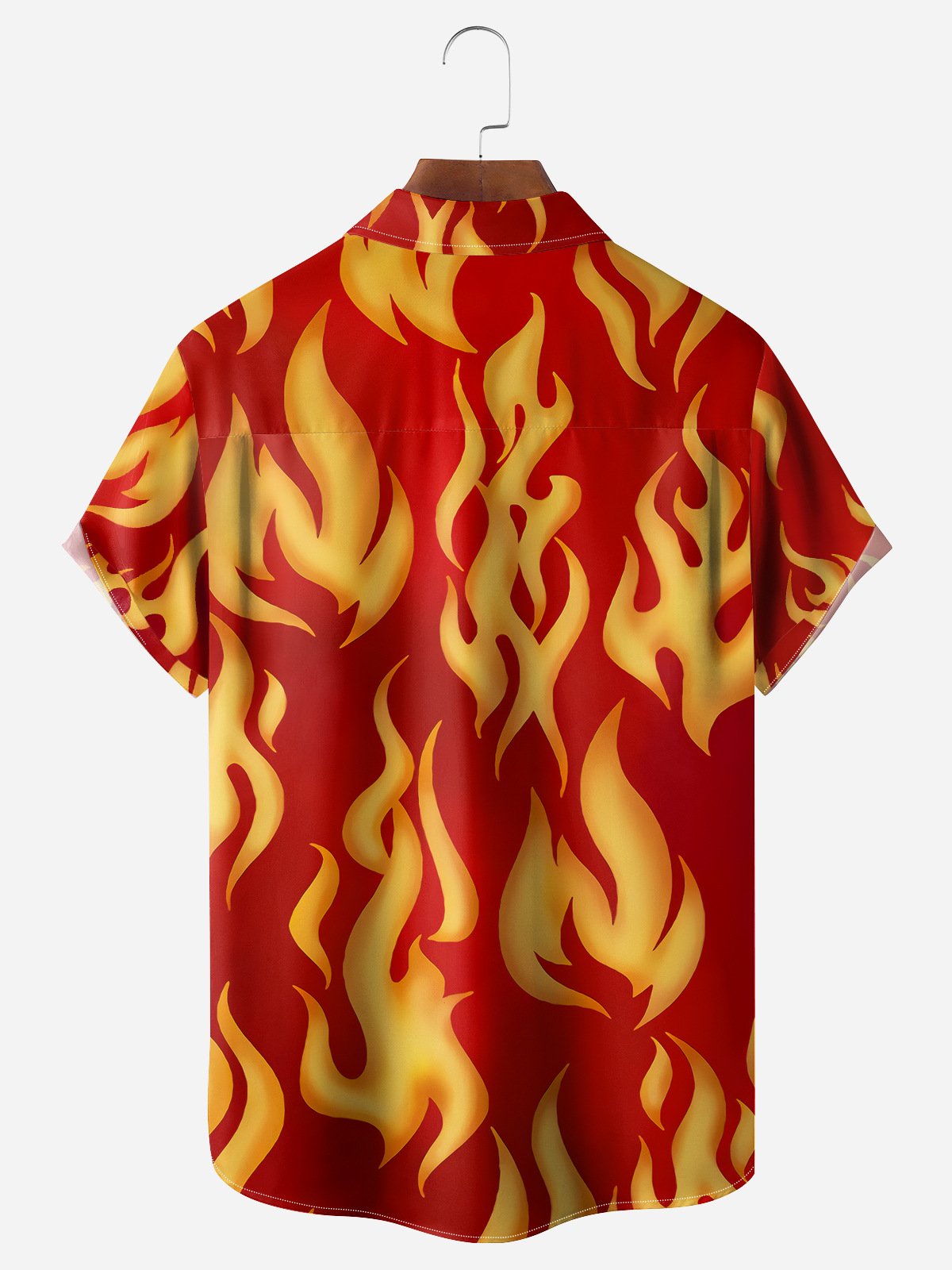 Pig Guitar Chest Pocket Short Sleeve Casual Shirt