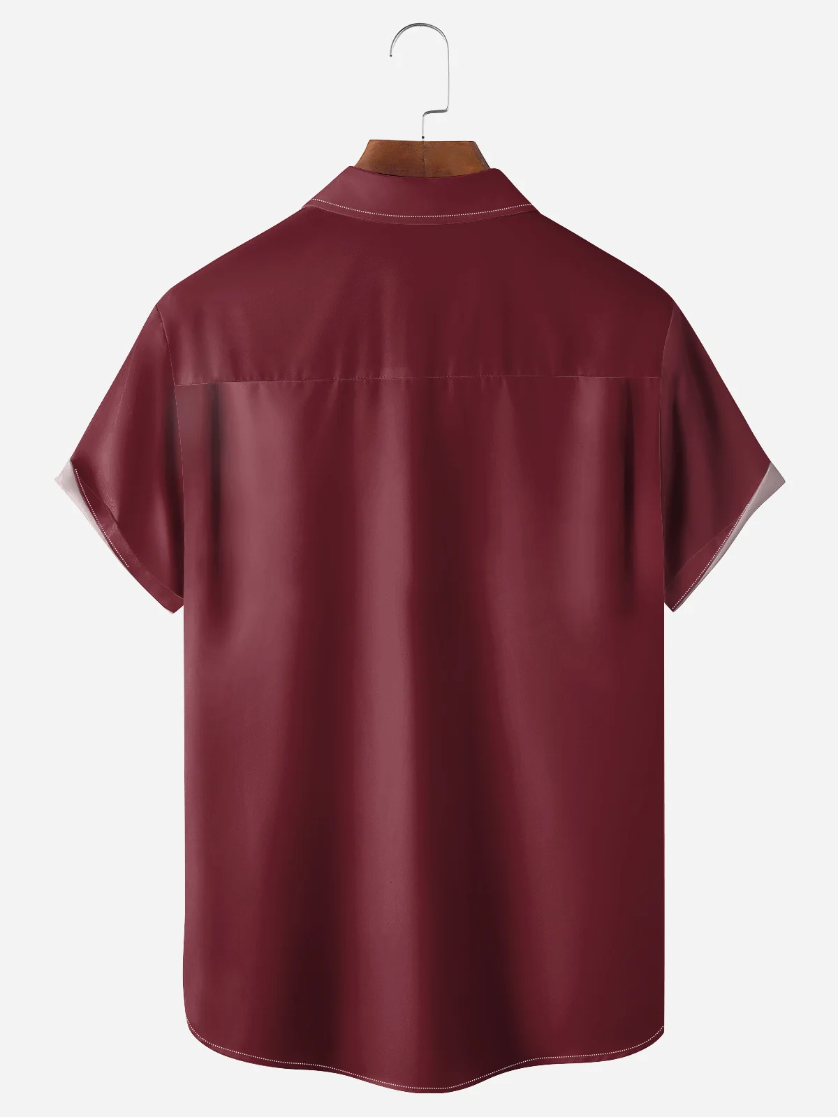 Stripes Chest Pocket Short Sleeve Bowling Shirt