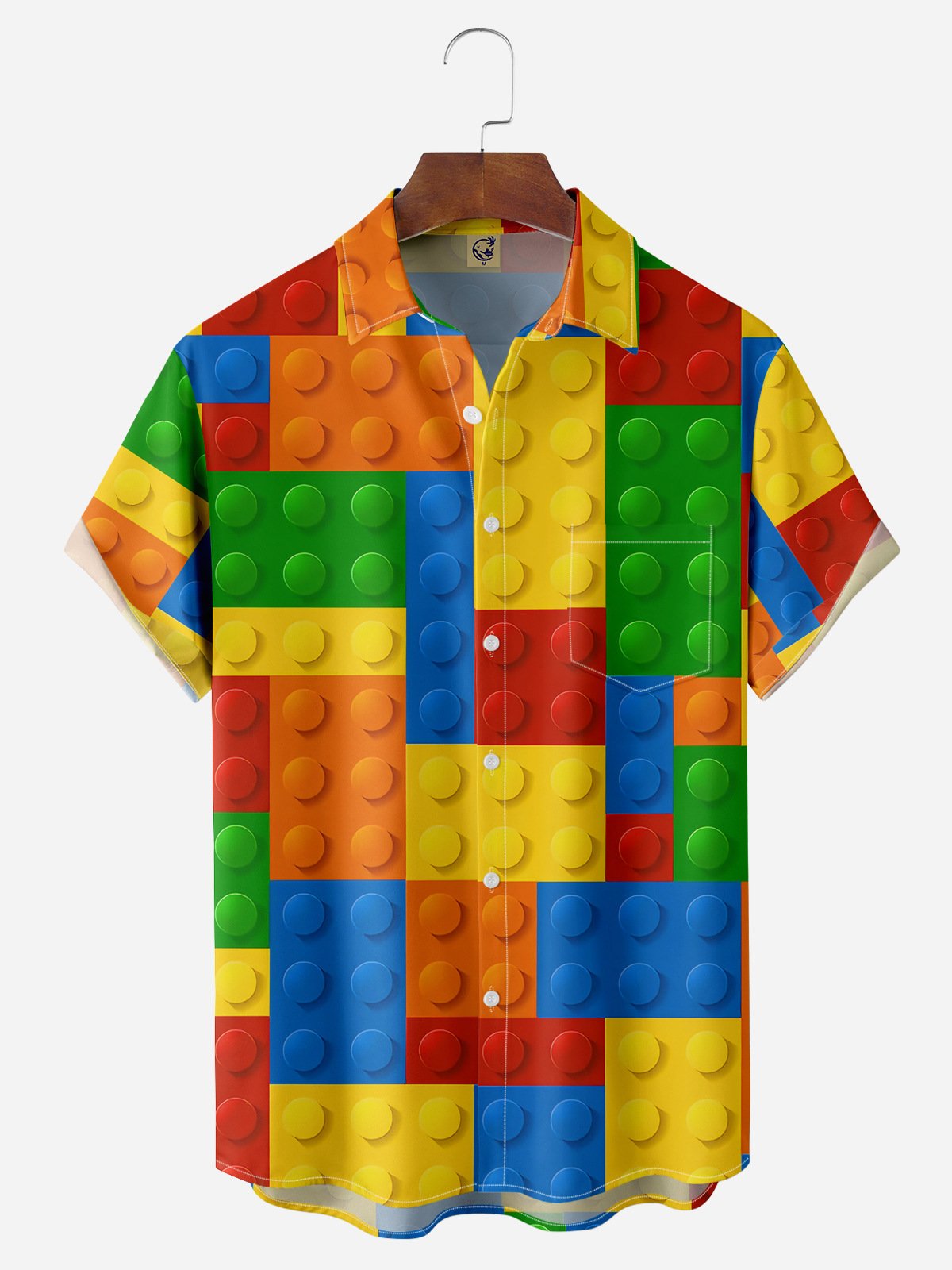 Hardaddy Minifigures Chest Pocket Short Sleeve Casual Shirt