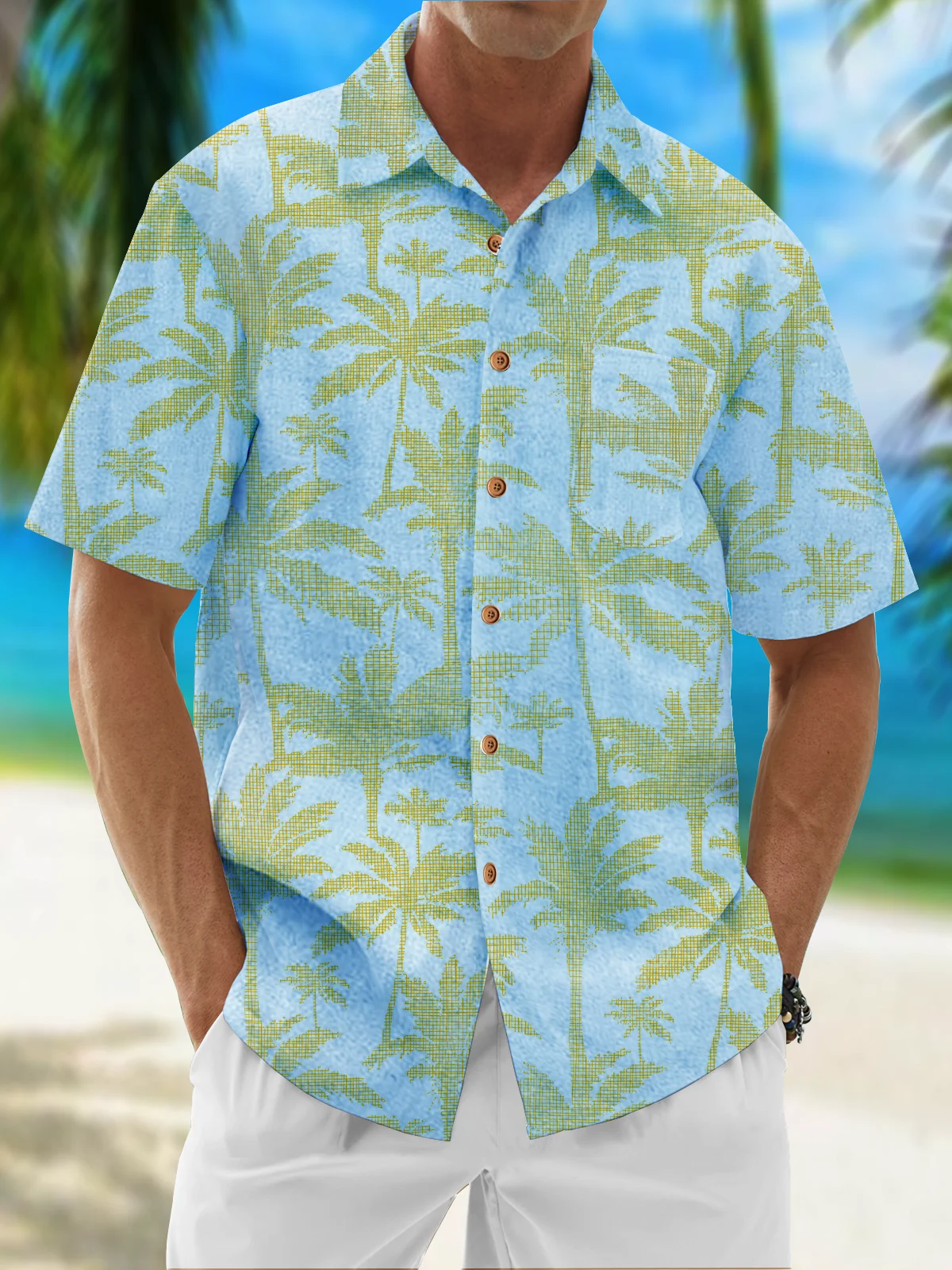 Hardaddy® Cotton Palm Tree Resort Shirt